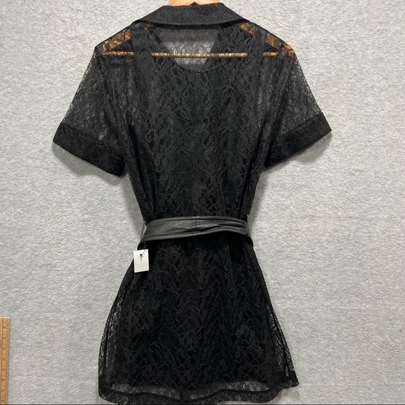 Alexander Wang Lace Belted Mini Dress Pocket Womens Sz 8 - Picture 3 of 12